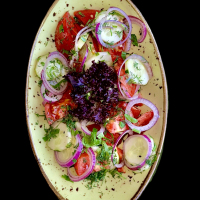 სალათი კიტრი პომიდორი